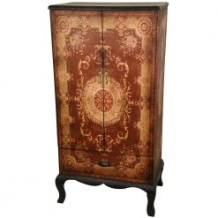 Antique Brown Olde-Worlde European Two Door Cabinet by Oriental Furniture