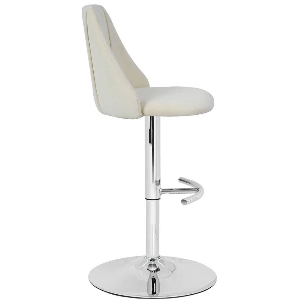 Chole 18 in. W x 35-44 in. H Beige Adjustalbe Height Bar Stool (Set of 2) by Elevens 3 Chole 18 in. W x 35-44 in. H Beige Adjustalbe Height Bar Stool (Set of 2) by Elevens - Image 2