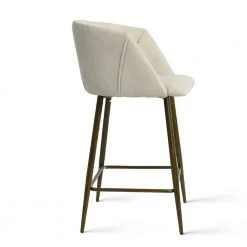Beige Wide Barrel Shape High Back Upholstered Metal Frame 26 in. Counter Stool (Set of 2) (21.8 in. W x 36.5 in. H) by Elevens 11 Beige Wide Barrel Shape High Back Upholstered Metal Frame 26 in. Counter Stool (Set of 2) (21.8 in. W x 36.5 in. H) by Elevens -Cheap LR Home Store beige elevens bar stools chole arm midbar beige 66 1000