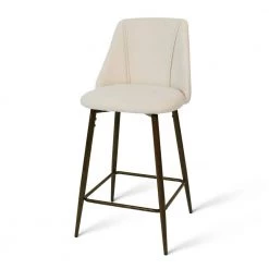 CHOLE Beige Fabric Upholstered 26 in. High Back Counter Stool (Set of 2) (19 in. W x 39 in. H) by Elevens -Cheap LR Home Store beige elevens bar stools chole midbar beige 1f 1000