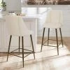 CHOLE Beige Fabric Upholstered 26 in. High Back Counter Stool (Set of 2) (19 in. W x 39 in. H) by Elevens 1 CHOLE Beige Fabric Upholstered 26 in. High Back Counter Stool (Set of 2) (19 in. W x 39 in. H) by Elevens -Cheap LR Home Store beige elevens bar stools chole midbar beige 64 1000