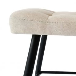 Beige Oil Proof and Water Proof Fabric 26 in. H Metal Frame Backless Saddle Counter Stool (Set of 2) by Elevens 13 Beige Oil Proof and Water Proof Fabric 26 in. H Metal Frame Backless Saddle Counter Stool (Set of 2) by Elevens -Cheap LR Home Store beige elevens bar stools kobe counter beige 1f 1000