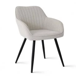 Boston Beige Upholstered Side Chair with Arms (Set of 2) by Elevens -Cheap LR Home Store beige elevens dining chairs boston arm beige 4f 1000