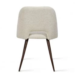 Upholstered Modern Cutout Back Dining Chair with Walnut Leg（Set of 4) by Elevens -Cheap LR Home Store beige elevens dining chairs edwin chair walnutbeige 66 1000