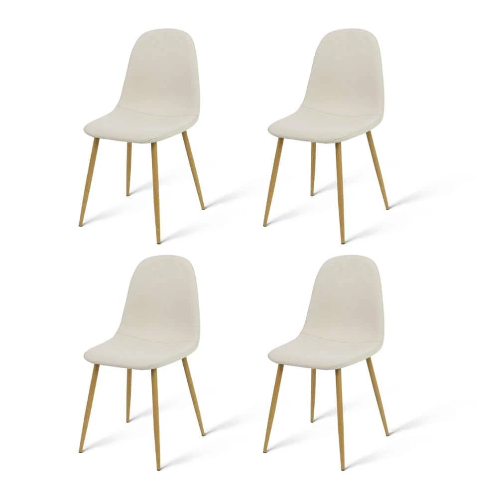 Spoon Beige Upholstered Dinning Side Chair (set of 4) by Elevens 3 Spoon Beige Upholstered Dinning Side Chair (set of 4) by Elevens