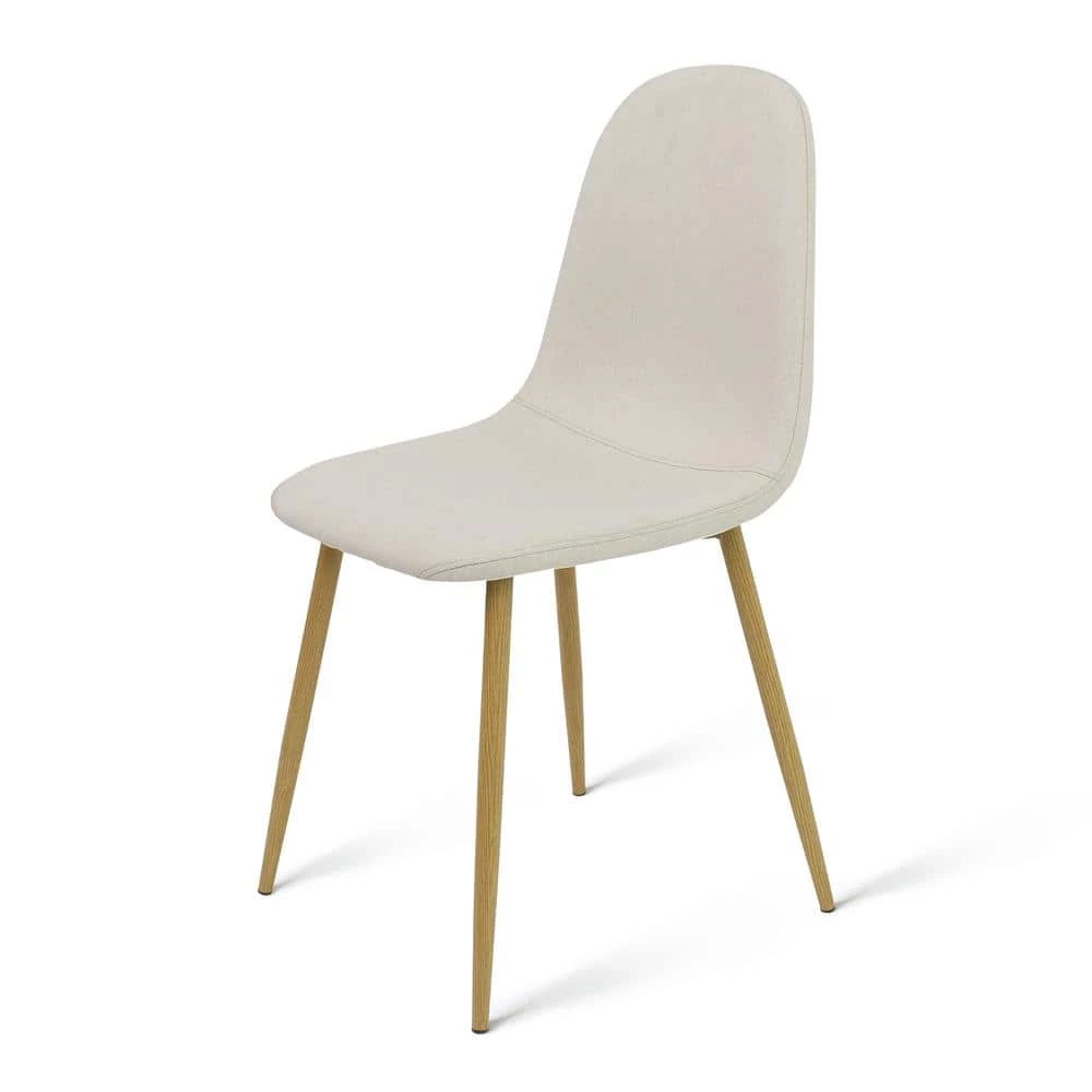 Spoon Beige Upholstered Dinning Side Chair (set of 4) by Elevens 4 Spoon Beige Upholstered Dinning Side Chair (set of 4) by Elevens - Image 2