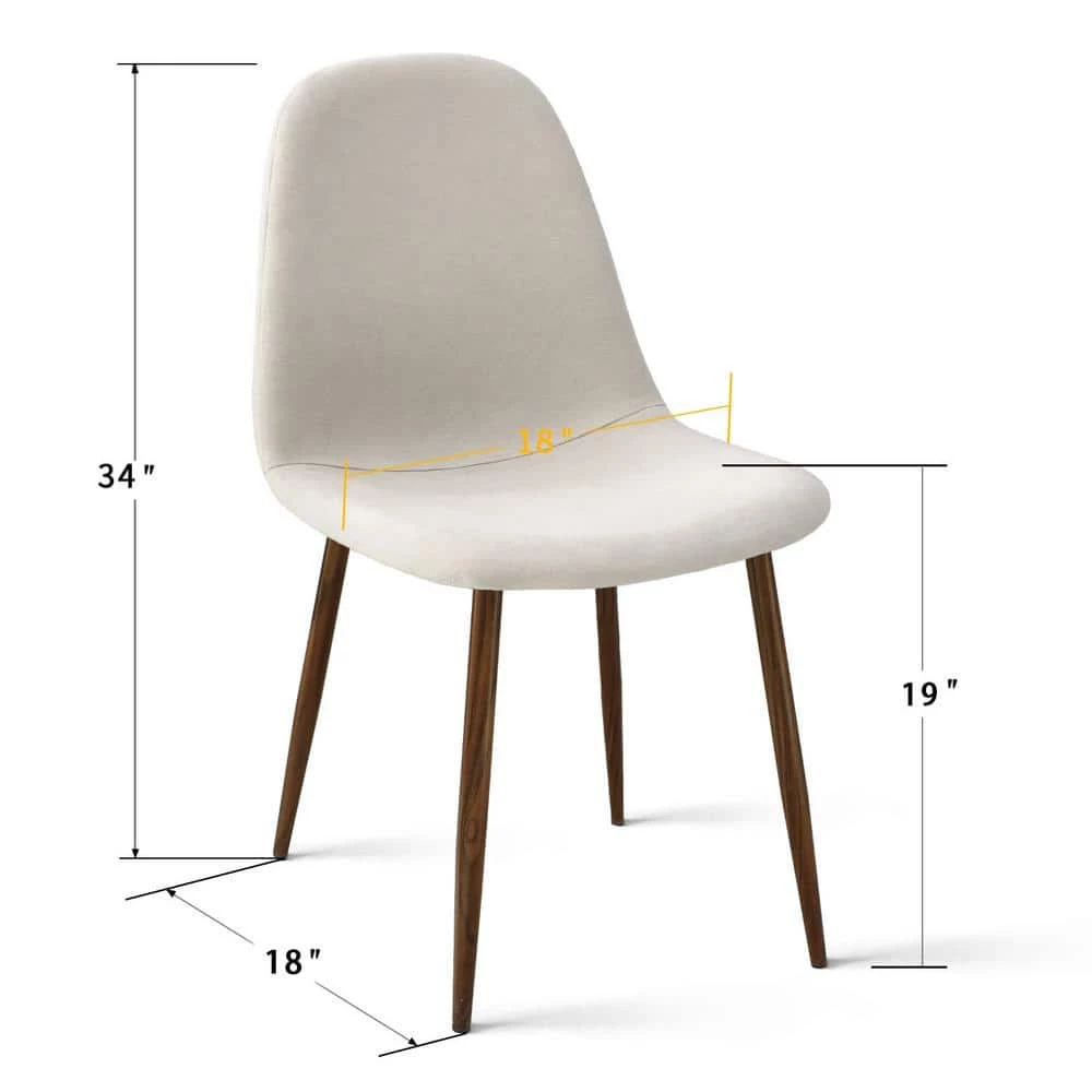 BINGO Fabric Upholstered Dining Chair (Set of 4) by Elevens 7 BINGO Fabric Upholstered Dining Chair (Set of 4) by Elevens - Image 5