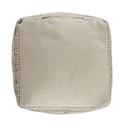 Handmade Beige / Gray Geometric Rustic Farmhouse Pouf by LR Home -Cheap LR Home Store beige gray lr home ottomans poufs99770blk1818 1f 1000