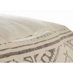 Handmade Beige / Gray Geometric Rustic Farmhouse Pouf by LR Home -Cheap LR Home Store beige gray lr home ottomans poufs99770blk1818 c3 1000