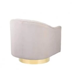 Beige Modern Velvet Upholstered Swivel Barrel Chair with Gold Base by HOMEFUN 16 Beige Modern Velvet Upholstered Swivel Barrel Chair with Gold Base by HOMEFUN -Cheap LR Home Store beige homefun accent chairs hfhdsn 121bg 4f 1000