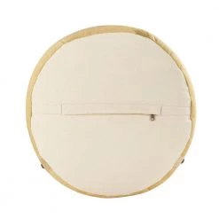 16 in. Beige Rustic Farmhouse Striped Pouf by LR Home -Cheap LR Home Store beige lr home ottomans poufs34005mlt1414 66 1000