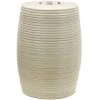 Beige Ribbed Porcelain Ottoman by Oriental Furniture -Cheap LR Home Store beige oriental furniture ottomans bw garden14 64 1000