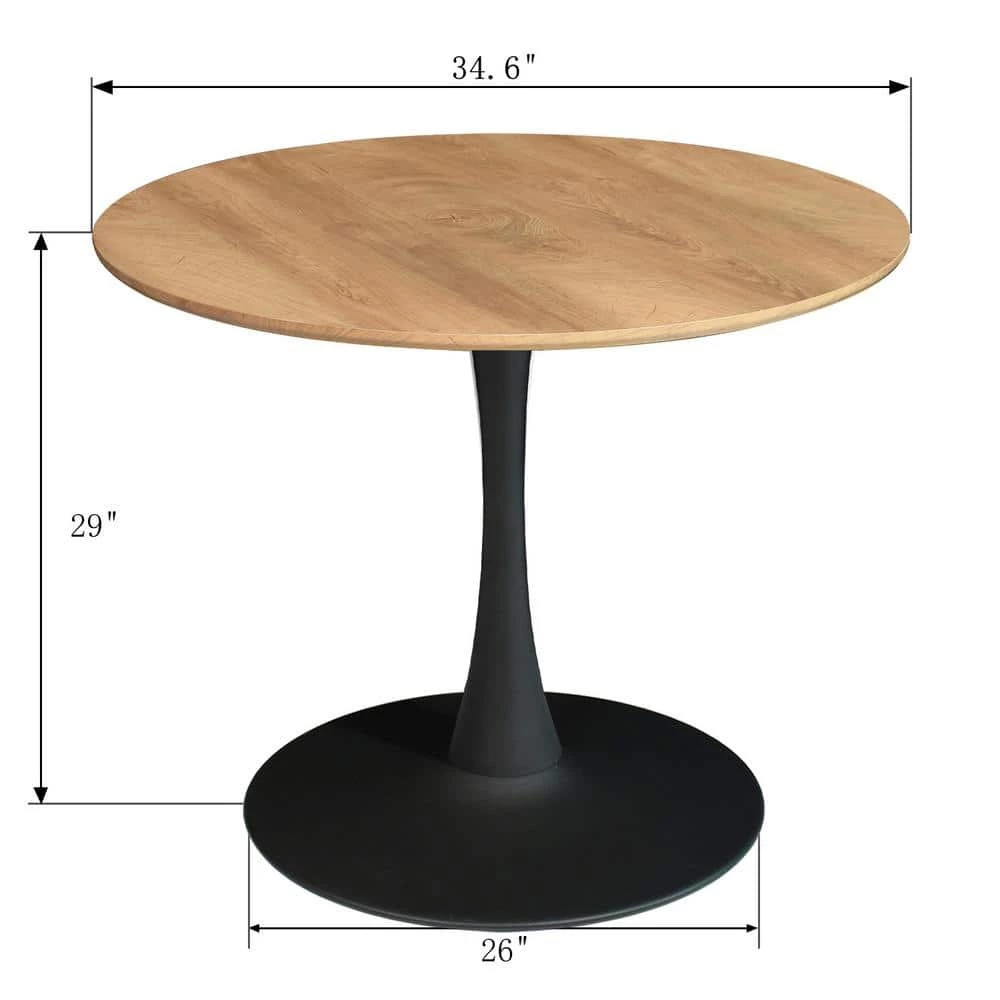 35.5 in.x 35.5 in. Pedestal Dining Table by Elevens 5 35.5 in.x 35.5 in. Pedestal Dining Table by Elevens - Image 3
