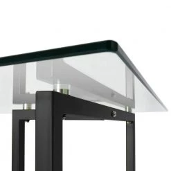55 in. x 32 in. Rectangle Tempered Glass Black Dining Table for 4 by Elevens 12 55 in. x 32 in. Rectangle Tempered Glass Black Dining Table for 4 by Elevens -Cheap LR Home Store black elevens kitchen dining tables ming black 4f 1000