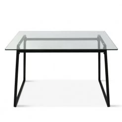 47 in. x 32 in. Rectangle Black Tempered Glass Dining Table by Elevens -Cheap LR Home Store black elevens kitchen dining tables mona bk 44 1000