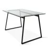 47 in. x 32 in. Rectangle Black Tempered Glass Dining Table by Elevens 1 47 in. x 32 in. Rectangle Black Tempered Glass Dining Table by Elevens -Cheap LR Home Store black elevens kitchen dining tables mona bk 64 1000