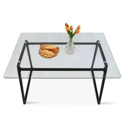 47 in. x 32 in. Rectangle Black Tempered Glass Dining Table by Elevens -Cheap LR Home Store black elevens kitchen dining tables mona bk a0 1000