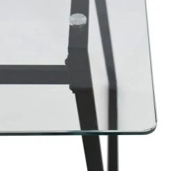 47 in. x 32 in. Rectangle Black Tempered Glass Dining Table by Elevens -Cheap LR Home Store black elevens kitchen dining tables mona bk fa 1000