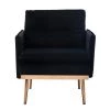 Black Morden Leisure Velvet Upholstered Accent Chair with Golden Feet by HOMEFUN 1 Black Morden Leisure Velvet Upholstered Accent Chair with Golden Feet by HOMEFUN -Cheap LR Home Store black homefun accent chairs hfhdsn 864bk 64 1000