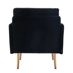 Black Morden Leisure Velvet Upholstered Accent Chair with Golden Feet by HOMEFUN 14 Black Morden Leisure Velvet Upholstered Accent Chair with Golden Feet by HOMEFUN -Cheap LR Home Store black homefun accent chairs hfhdsn 864bk 66 1000