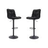47 in. Black Back Metal Frame Hight Adjustable Cushioned Swivel Bar Stool with Fabric Seat (Set of 2) by HOMEFUN -Cheap LR Home Store black homefun bar stools hfhdsn 872bk 64 1000