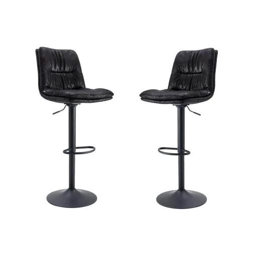 47 in. Black Back Metal Frame Hight Adjustable Cushioned Swivel Bar Stool with Fabric Seat (Set of 2) by HOMEFUN 5 47 in. Black Back Metal Frame Hight Adjustable Cushioned Swivel Bar Stool with Fabric Seat (Set of 2) by HOMEFUN -Cheap LR Home Store black homefun bar stools hfhdsn 872bk 64 1000