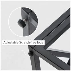 43.3 in. L Black Metal Frame Rectangle MDF Modern Coffee Table with Marble Color Top by HOMEFUN -Cheap LR Home Store black homefun coffee tables hfhdsn 128bk 76 1000