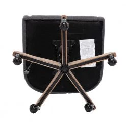 Black Modern Linen Fabric Upholstered Adjustable Swivel Task Chair with Wooden Base by HOMEFUN 14 Black Modern Linen Fabric Upholstered Adjustable Swivel Task Chair with Wooden Base by HOMEFUN -Cheap LR Home Store black homefun task chairs hfhdsn 855bk 1d 1000