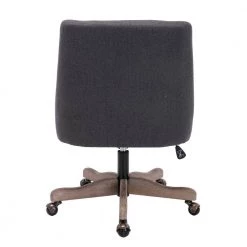 Black Modern Linen Fabric Upholstered Adjustable Swivel Task Chair with Wooden Base by HOMEFUN 15 Black Modern Linen Fabric Upholstered Adjustable Swivel Task Chair with Wooden Base by HOMEFUN -Cheap LR Home Store black homefun task chairs hfhdsn 855bk 66 1000