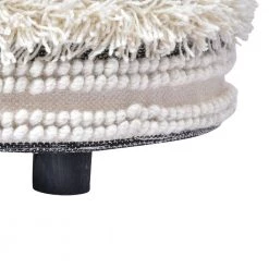 Ox Bay Handmade Black/Ivory Striped Cotton Wool Blend Ottoman by LR Home -Cheap LR Home Store black ivory lr home ottomans 2803a6184d9348 1f 1000