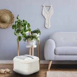 Farmhouse Black / Ivory Chic Shag Stripe Fringed Pouf Ottoman by LR Home 16 Farmhouse Black / Ivory Chic Shag Stripe Fringed Pouf Ottoman by LR Home -Cheap LR Home Store black ivory lr home ottomans poufs34038blk1612 d4 1000