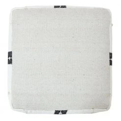 Modern Black / Ivory Textured Plaid Pouf Ottoman by LR Home 13 Modern Black / Ivory Textured Plaid Pouf Ottoman by LR Home -Cheap LR Home Store black ivory lr home ottomans poufs34040blk1612 66 1000