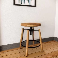 Art Decor Black and Natural Strong Wood Stool by LR Home -Cheap LR Home Store black natural lr home bar stools stool99783nbk1324 31 1000