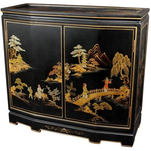 Black Lacquer Japanese Slant Front Cabinet by Oriental Furniture 7 Black Lacquer Japanese Slant Front Cabinet by Oriental Furniture -Cheap LR Home Store black oriental furniture accent cabinets lcq 35 bc 64 1000