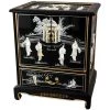 Mother of Pearl Ladies Black End Table by Oriental Furniture -Cheap LR Home Store black oriental furniture end side tables lcq etb bm 64 1000