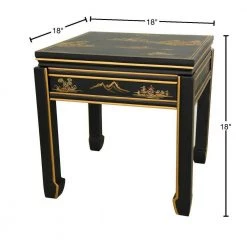 Square Ming Black End Table by Oriental Furniture -Cheap LR Home Store black oriental furniture end side tables lcq sqst bls 40 1000