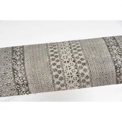 Block Print Black / White Upholstered Indoor Bench by LR Home 11 Block Print Black / White Upholstered Indoor Bench by LR Home -Cheap LR Home Store black white lr home bedroom benches bench99732gyw3b14 1d 1000