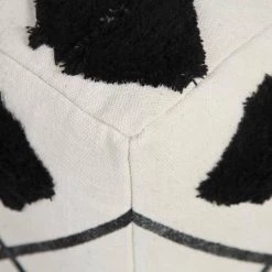 Textured Black / White 18 in. x 18 in. x 14 in. Diamond Directional Pouf Ottoman by LR Home -Cheap LR Home Store black white lr home ottomans poufs03461blk1612 44 1000