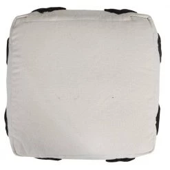 Textured Black / White 18 in. x 18 in. x 14 in. Diamond Directional Pouf Ottoman by LR Home -Cheap LR Home Store black white lr home ottomans poufs03461blk1612 66 1000