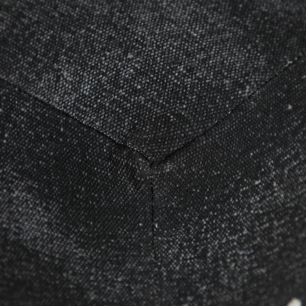 Textured Black / White 18 in. x 18 in. x 14 in. Diamond Medallion Pouf Ottoman by LR Home 10 Textured Black / White 18 in. x 18 in. x 14 in. Diamond Medallion Pouf Ottoman by LR Home - Image 8