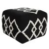 Textured Black / White 18 in. x 18 in. x 14 in. Overlapping Diamonds Pouf Ottoman by LR Home 1 Textured Black / White 18 in. x 18 in. x 14 in. Overlapping Diamonds Pouf Ottoman by LR Home -Cheap LR Home Store black white lr home ottomans poufs34066blk1612 64 1000
