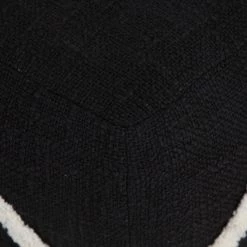 Textured Black / White 18 in. x 18 in. x 14 in. Overlapping Diamonds Pouf Ottoman by LR Home 19 Textured Black / White 18 in. x 18 in. x 14 in. Overlapping Diamonds Pouf Ottoman by LR Home -Cheap LR Home Store black white lr home ottomans poufs34066blk1612 fa 1000