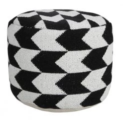 Modern Black / White 18 in. x 18 in. x 14 in. Oversized Chevron Arrow Pouf Ottoman by LR Home 12 Modern Black / White 18 in. x 18 in. x 14 in. Oversized Chevron Arrow Pouf Ottoman by LR Home -Cheap LR Home Store black white lr home ottomans poufs34069blk1612 1f 1000