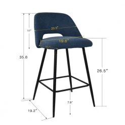 35.8"Blue Upholstered Counter Bar Stool( Set of 2) by Elevens 12 35.8"Blue Upholstered Counter Bar Stool( Set of 2) by Elevens -Cheap LR Home Store blue elevens bar stools edwin midbar blue 4f 1000