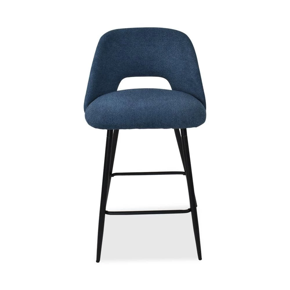 35.8"Blue Upholstered Counter Bar Stool( Set of 2) by Elevens 6 35.8"Blue Upholstered Counter Bar Stool( Set of 2) by Elevens - Image 4
