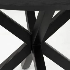 5-Piece Round Black Wood Top Dining Set Dining Table Set by Elevens 15 5-Piece Round Black Wood Top Dining Set Dining Table Set by Elevens -Cheap LR Home Store blue elevens dining room sets oliver wood spoon bk blue 4 44 1000