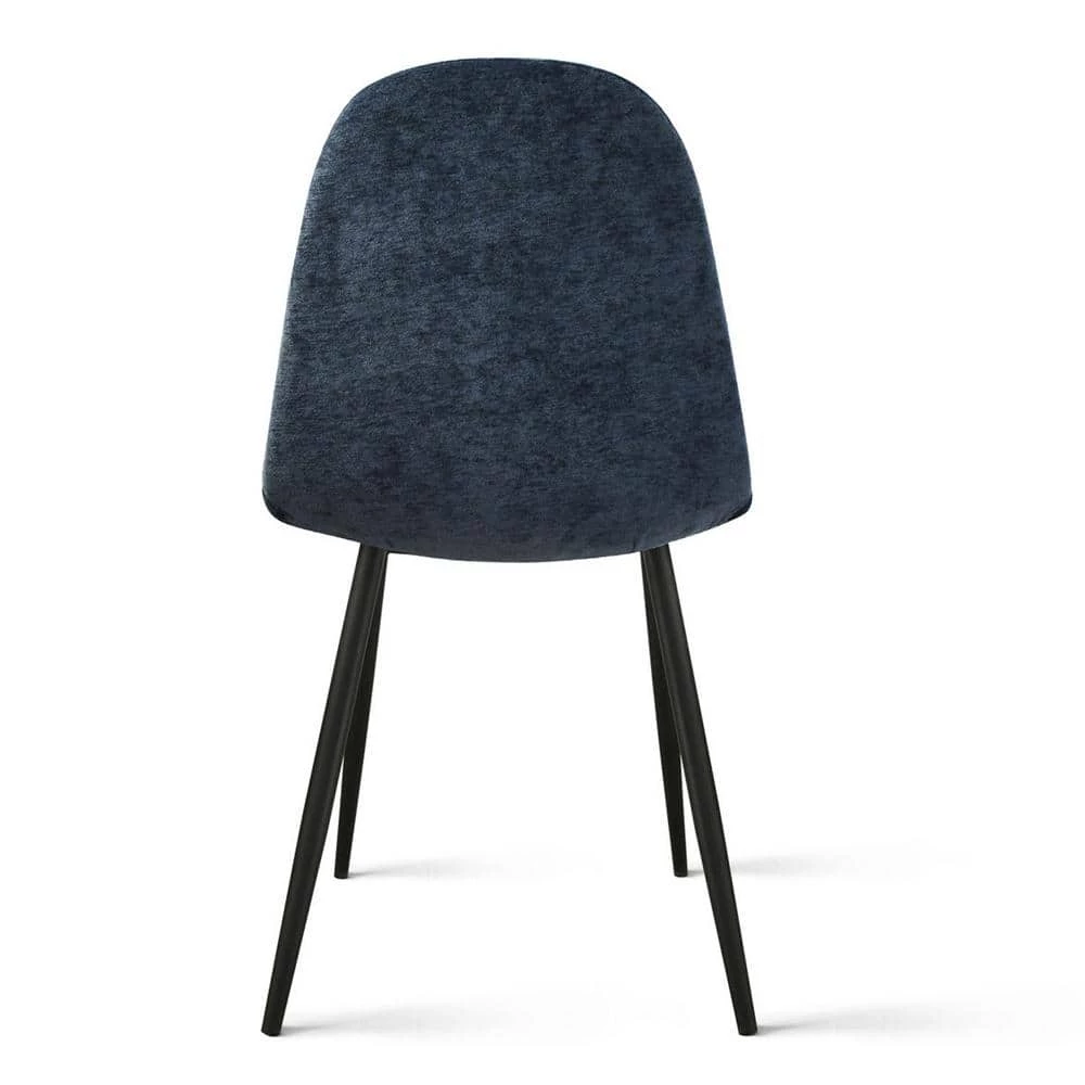 5-Piece Round Black Wood Top Dining Set Dining Table Set by Elevens 5 5-Piece Round Black Wood Top Dining Set Dining Table Set by Elevens - Image 3