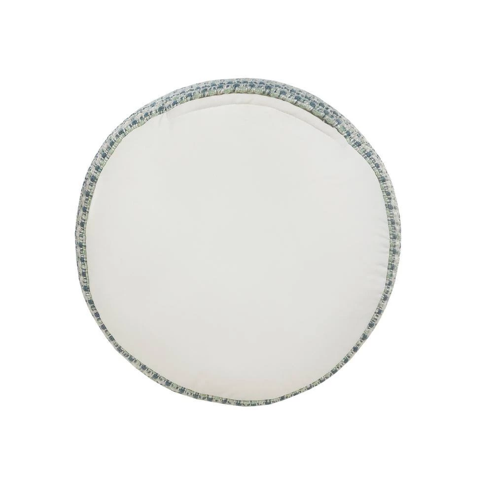 Interwoven Coastal Delight Blue / Green 20 in. Indoor Outdoor Pouf by LR Home 9 Interwoven Coastal Delight Blue / Green 20 in. Indoor Outdoor Pouf by LR Home - Image 7