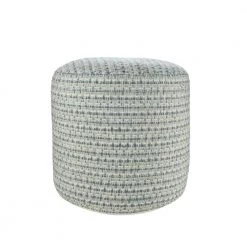 Interwoven Coastal Delight Blue / Green 20 in. Indoor Outdoor Pouf by LR Home