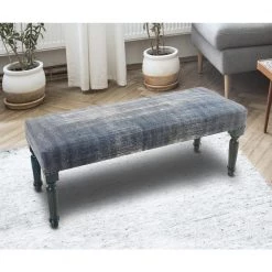Antique Distress Blue Indoor Bench by LR Home -Cheap LR Home Store blue lr home bedroom benches bench99026blu3b14 31 1000